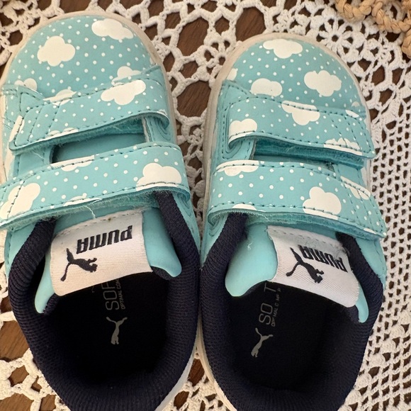 Puma Toddler  Cloud Pattern Sneakers - Light Blue - Picture 3 of 4